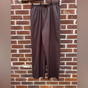 Alfred Dunner Sz 14 Medium Length Pockets Brown Elastic Waist Pull On Pants